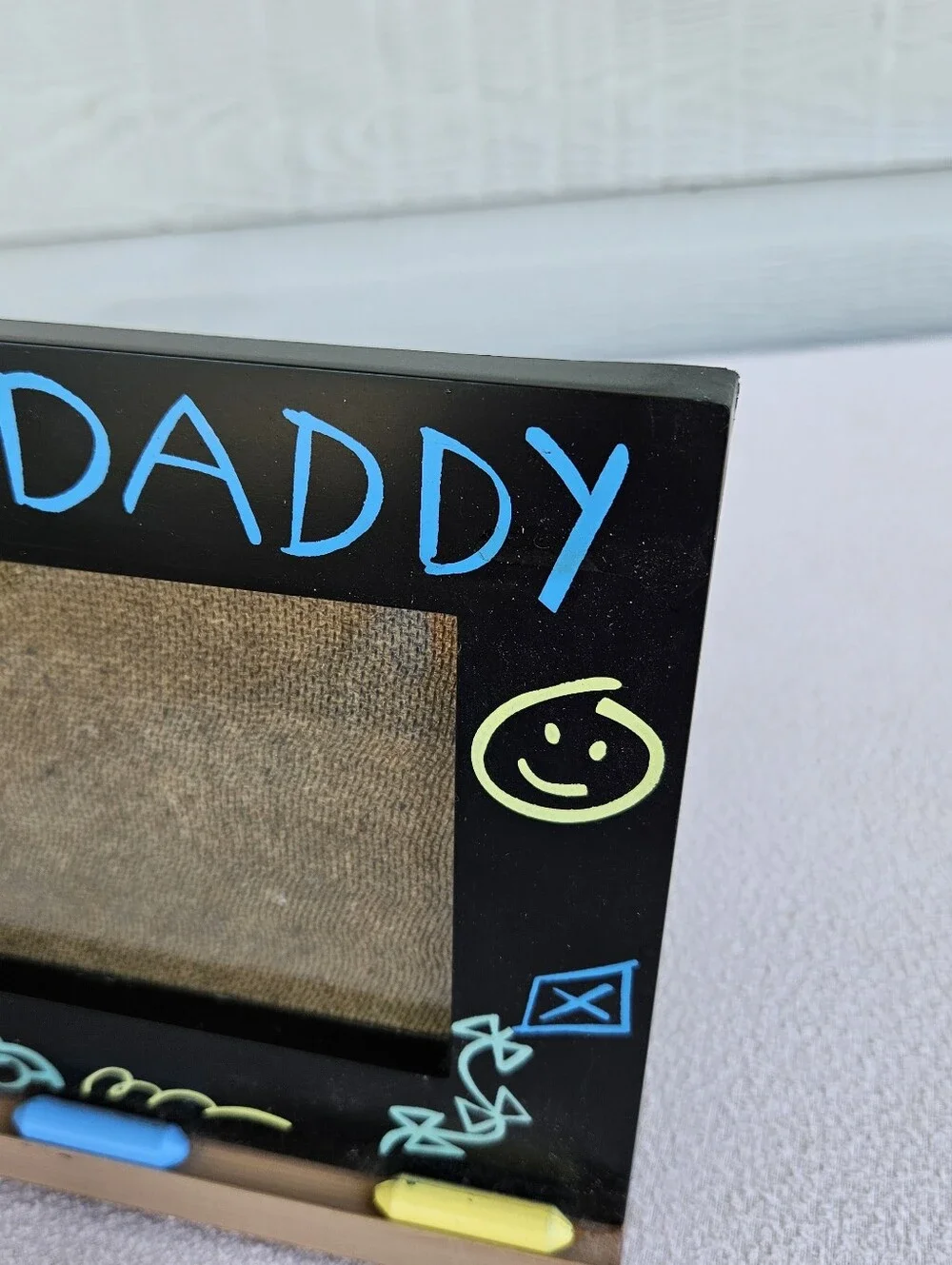 I Love My Daddy Chalkboard Photo Frame 4x6 Horizontal Child Writing Father's Day